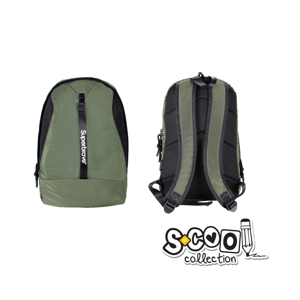 Ghiozdan SUPERBRAVE GREEN, 29x14x43cm - S-COOL SC1066 102.521008