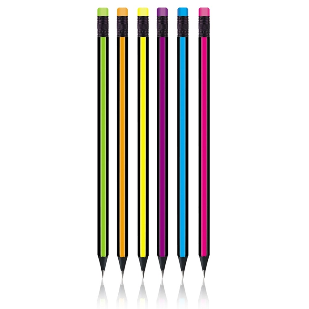 Creion grafit HB, cu radiera, hexagonal/lemn negru, 48 buc/cutie - S-COOL SC007 0.840336