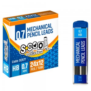Mine creion mecanic 0,7mm, HB, 24 buc/set - S-COOL SC577 1.260504