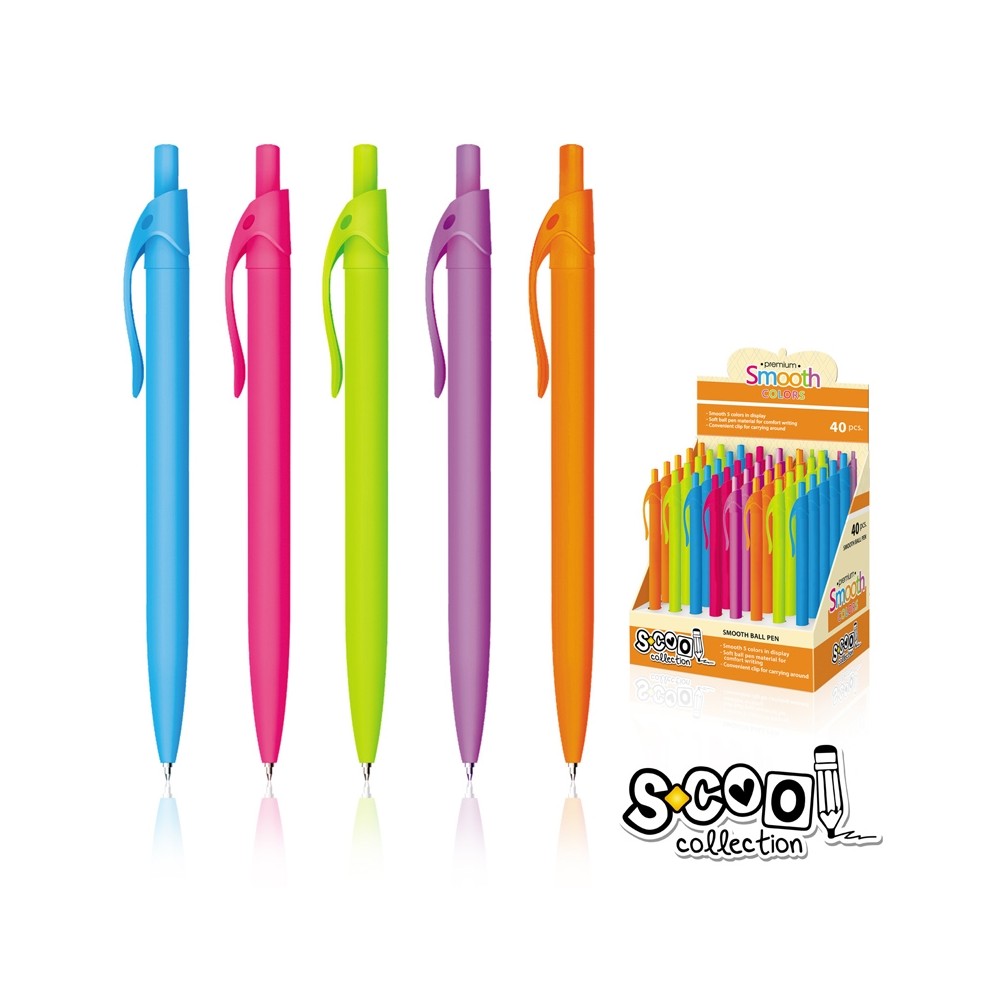 Pix Smooth Colours, mina color, 40 buc/display - S-COOL SC096 2.10084