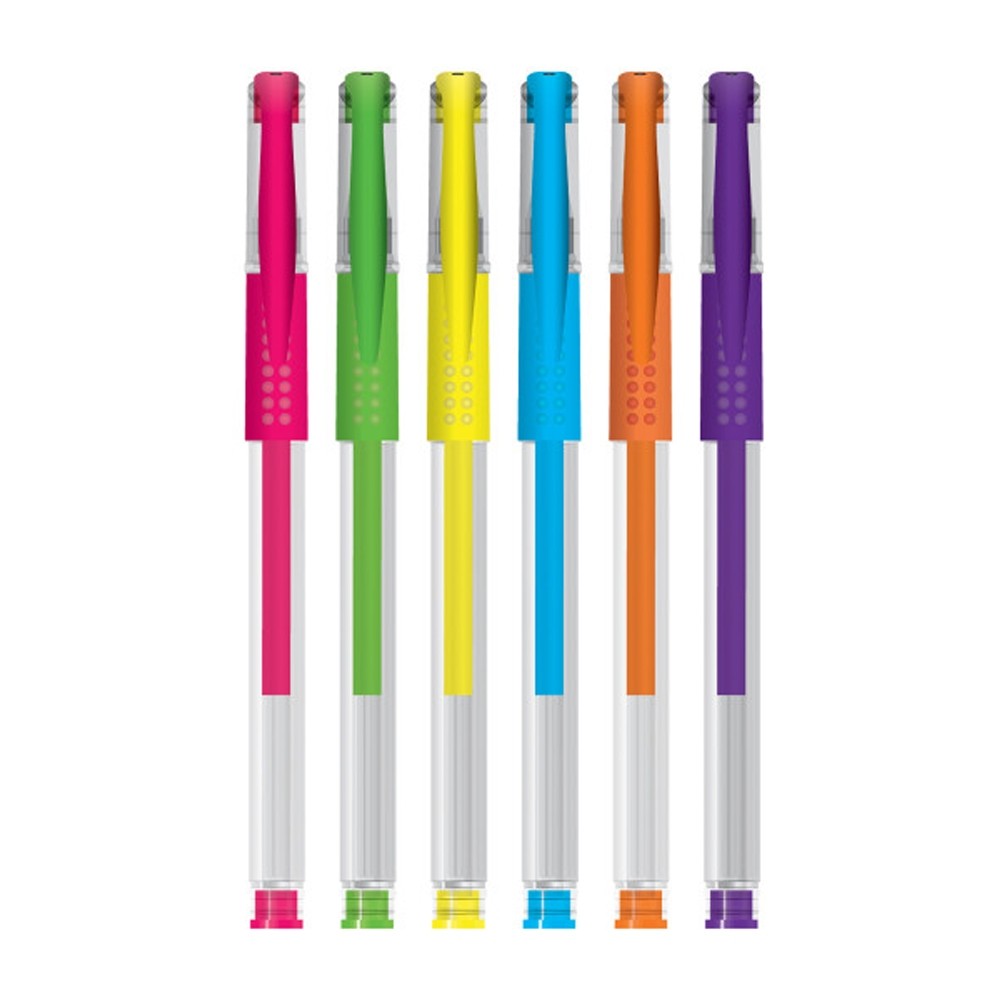 Pix cu gel, neon, 6 buc/cutie - S-COOL SC596 6.722689