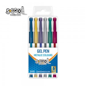 Pix cu gel, metalic, 6 buc/cutie - S-COOL SC598 6.722689