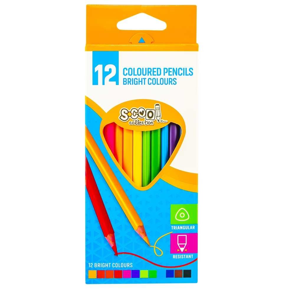Creioane color, 12 culori/set - S-COOL SC003 7.142857