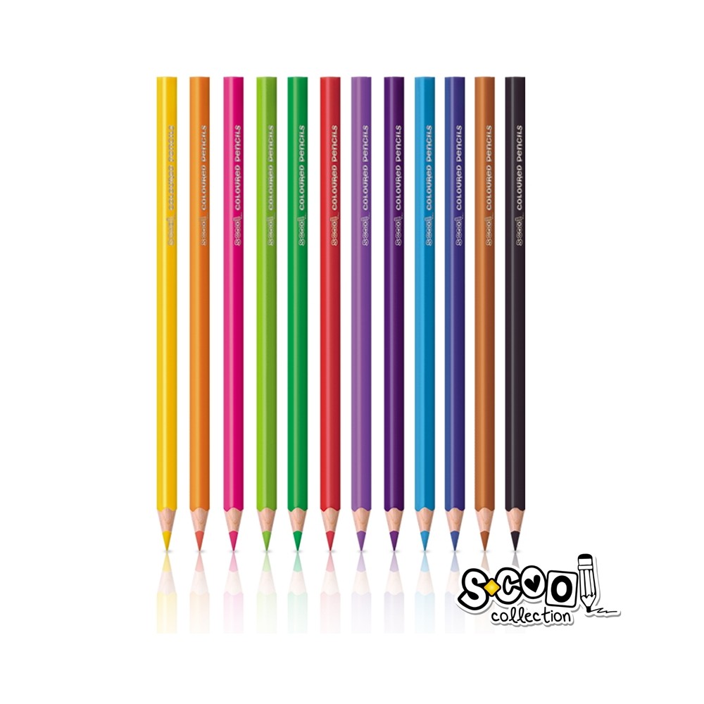 Creioane color, 12 culori/set - S-COOL SC003 7.142857