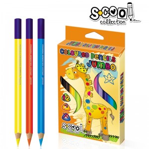 Creioane color, jumbo, 12 culori/set - S-COOL SC181 0