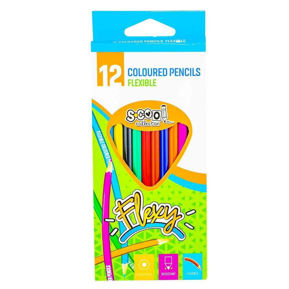 Creioane color, flexibile, 12 culori/set - S-COOL SC599 5.042017