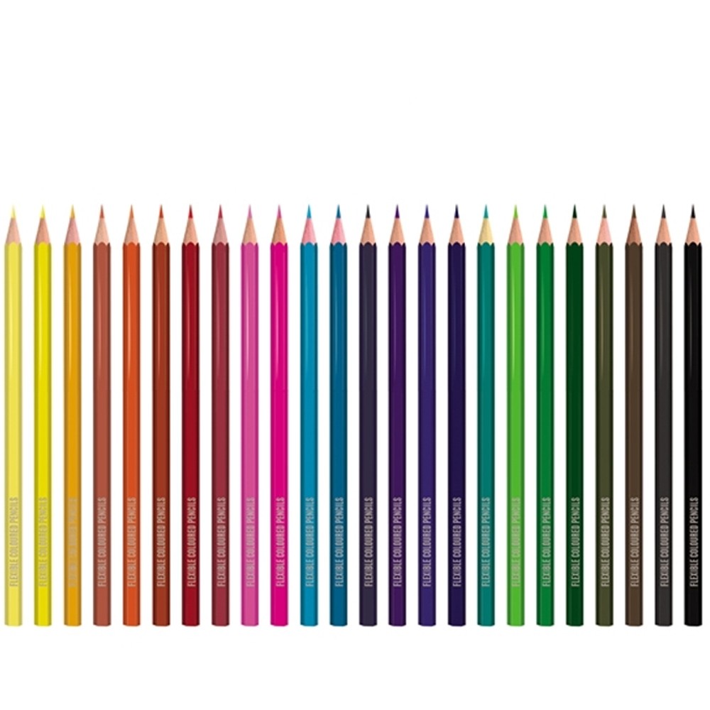 Creioane color, flexibile, 24 culori/set - S-COOL SC752 9.663866