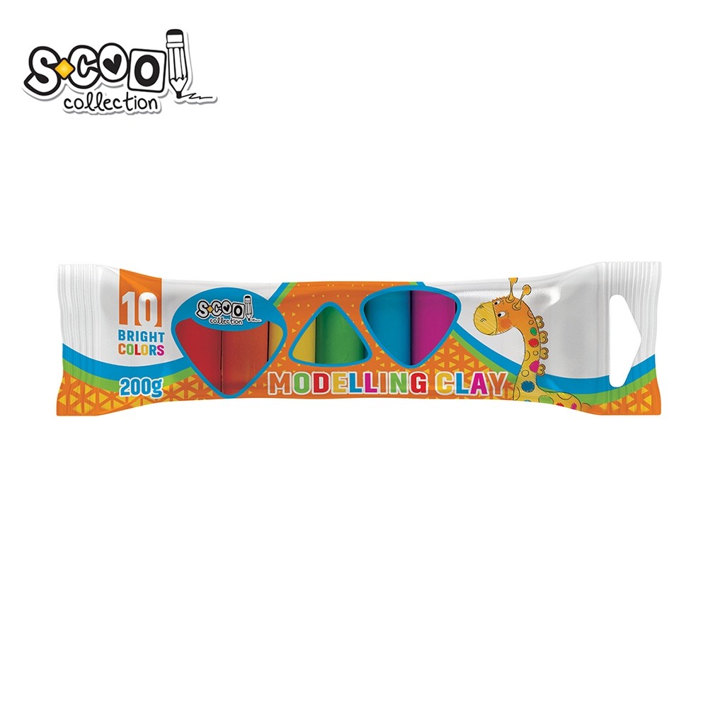 Plastilina, 10 culori/set, 200 g - S-COOL SC960 5.042017