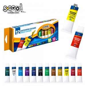 Tempera, 12 ml, 12 culori/set - S-COOL SC001 16.806723