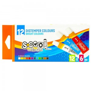Tempera, 6 ml, 12 culori/set - S-COOL SC170 11.344538