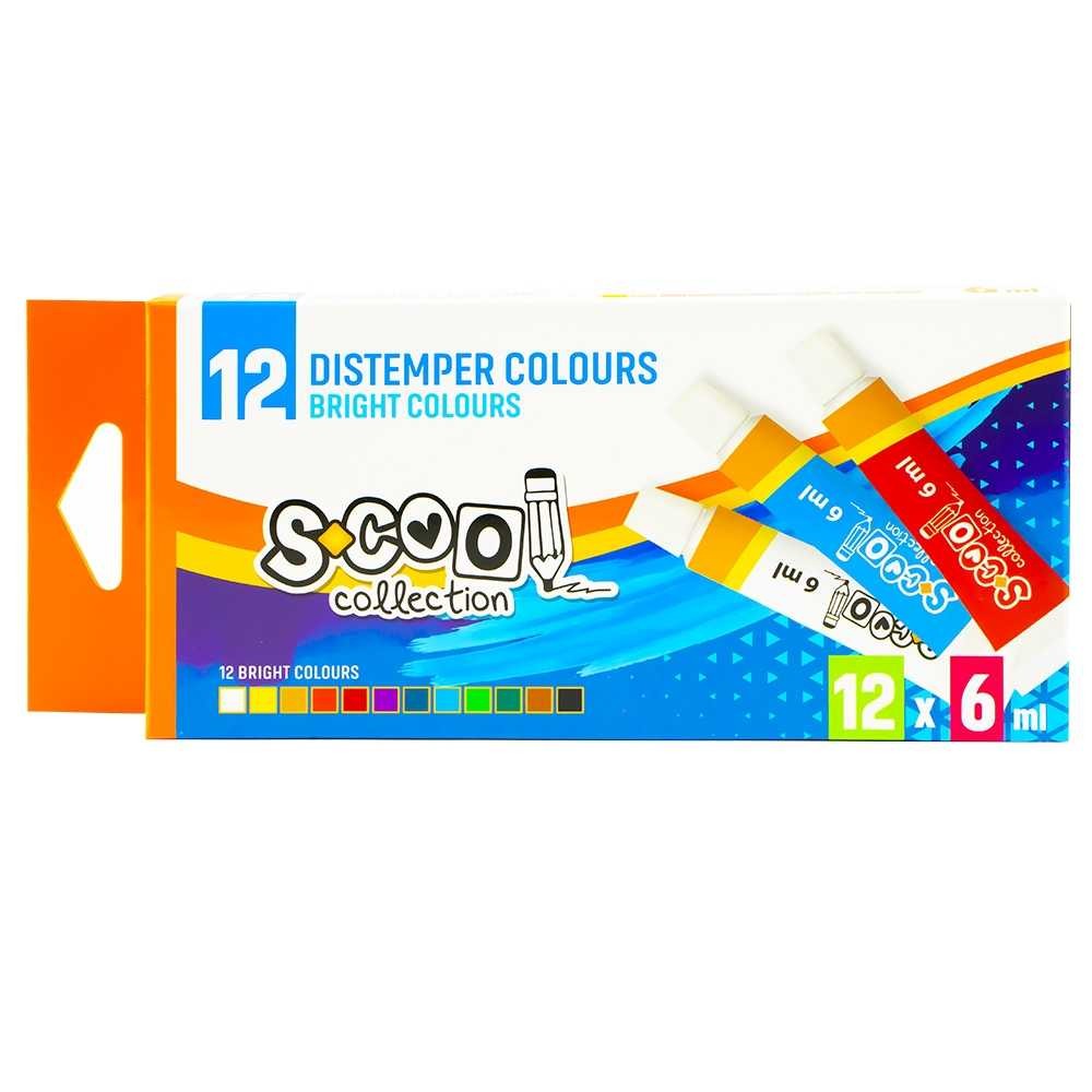 Tempera, 6 ml, 12 culori/set - S-COOL SC170 11.344538