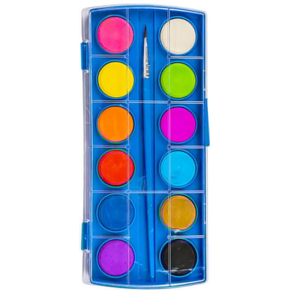 Acuarele, 12 culori, 30 mm , pensula, premium - S-COOL SC228 0