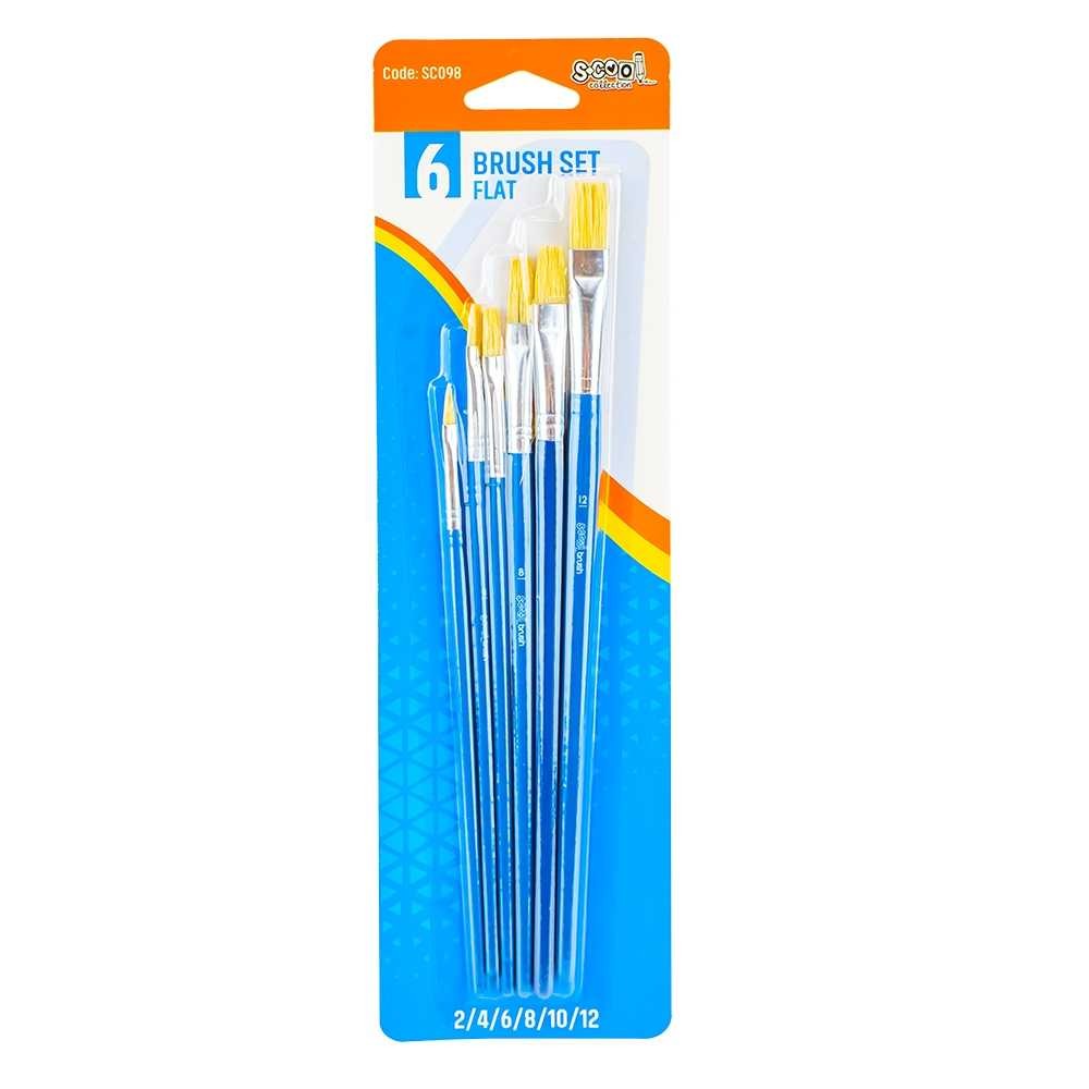 Pensule varf tesit, 6 buc/blister - S-COOL SC098 13.445378