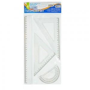 Trusa geometrie, 4 piese/set, liniar 30 cm - S-COOL SC100 6.722689