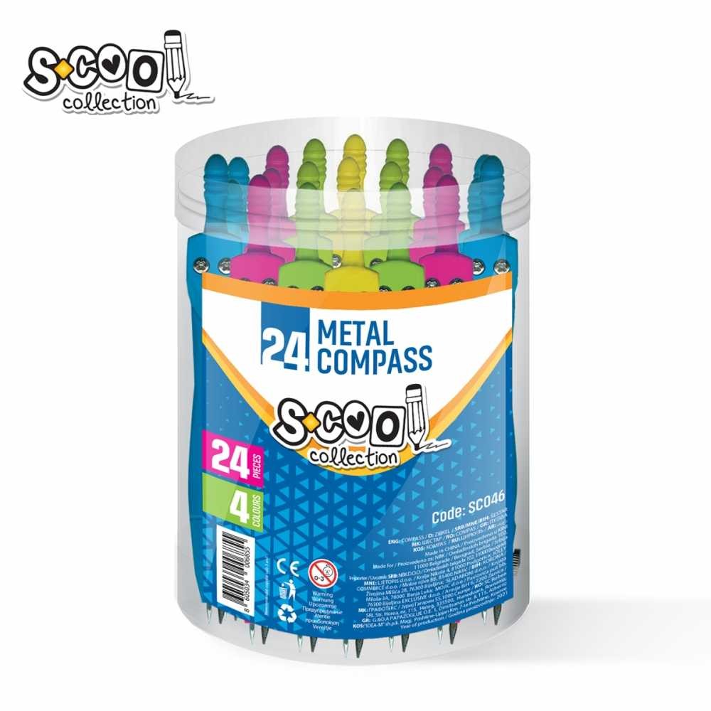 Compas, 24 buc/cutie PVC - S-COOL SC046 4.621849