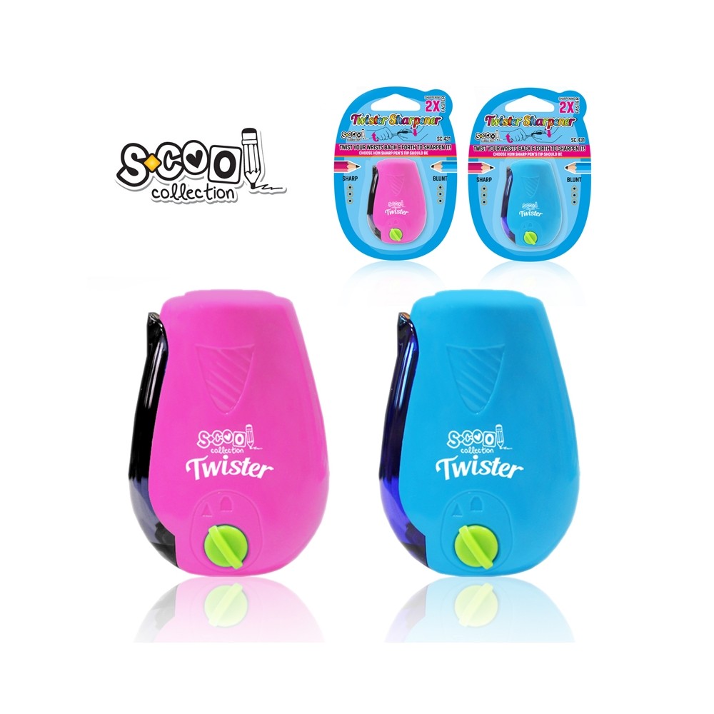 Ascutitoare cu container, ajustare varf, dubla rasucire, 1 buc/blister - S-COOL SC431 6.722689