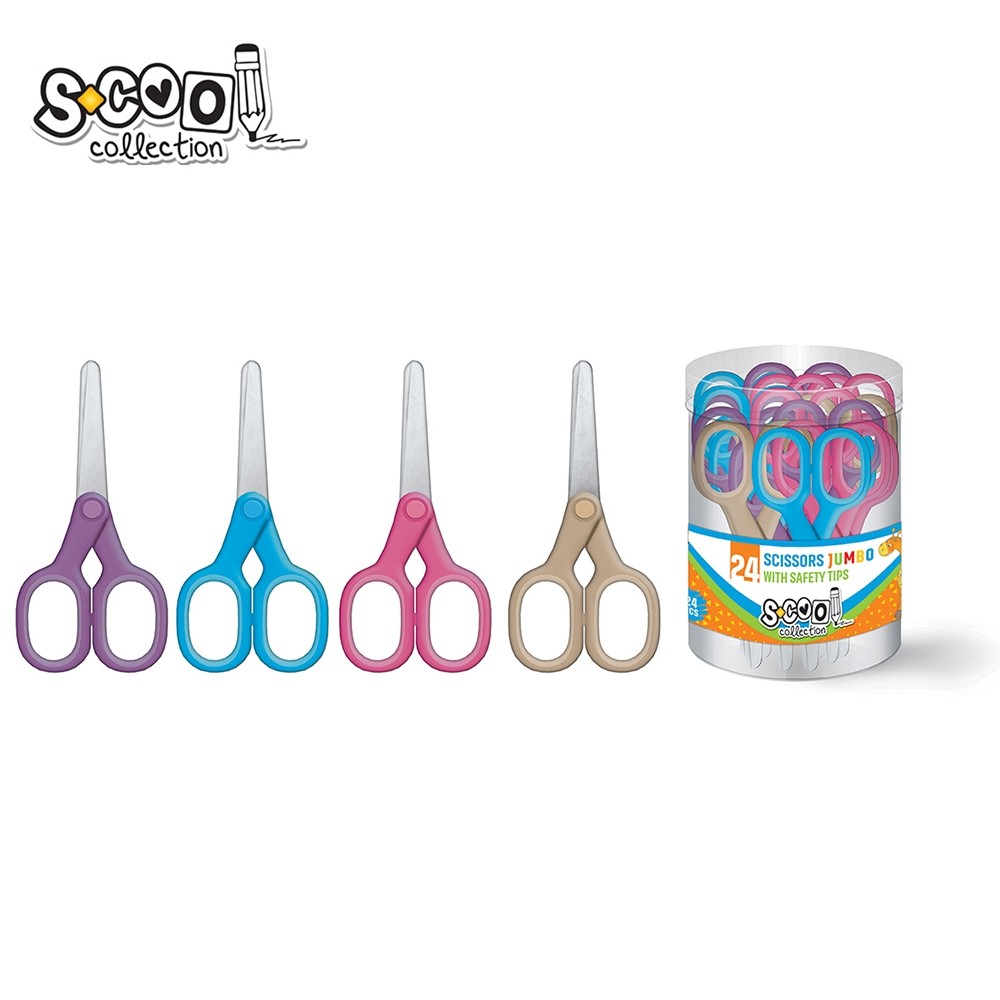 Foarfeca 12 cm, varf rotund, lama gradata, 24 buc/set - S-COOL SC328 2.941176