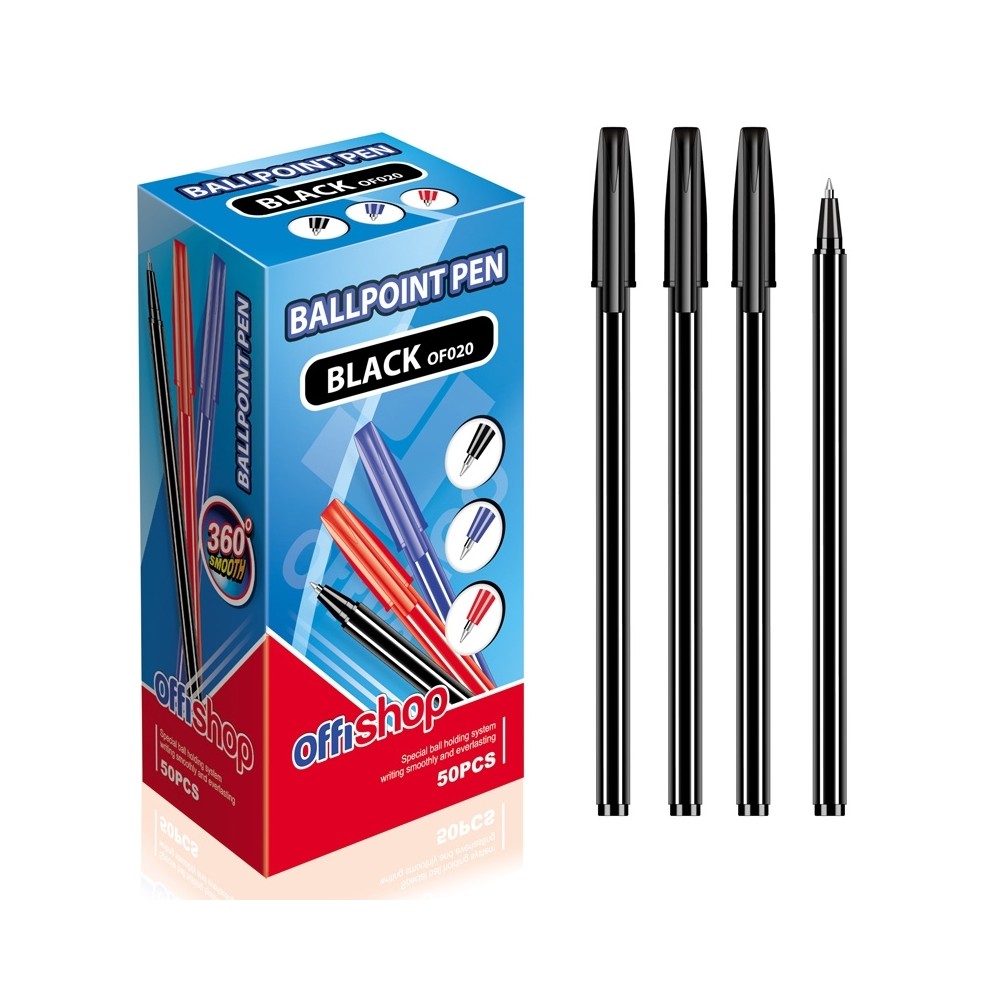 Pix cu capac, mina neagra, 50 buc/set - OFFISHOP OF020 0.840336