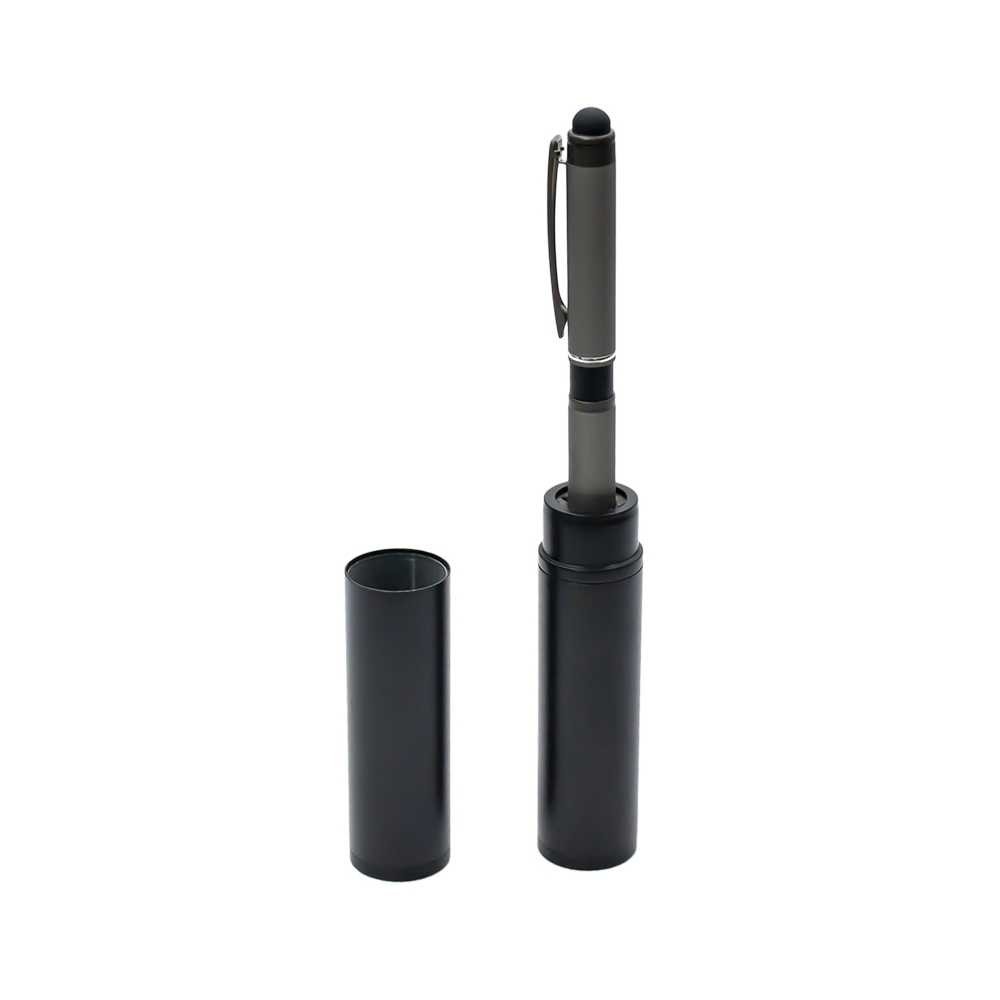 Pix metal in tub metalic negru, cu mecanism, mina albastra - OFFISHOP OF345 15.966387