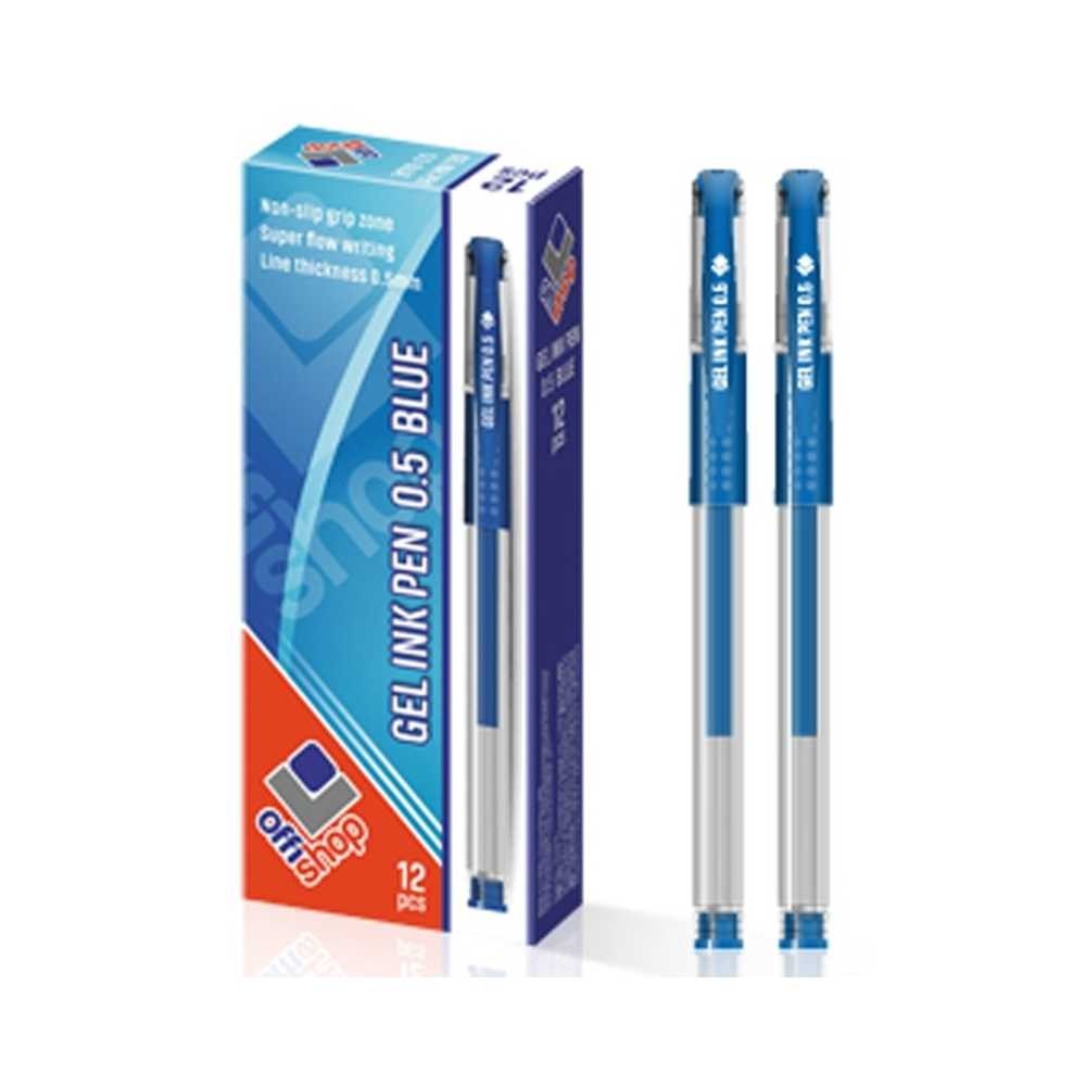 Pix cu gel/mina albastra, 12 buc/set - OFFISHOP OF042 1.260504