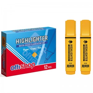 Textmarker fluorescent portocaliu, 1-5 mm, 12 buc/set - OFFISHOP OF081 2.10084