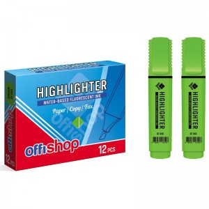 Textmarker fluorescent verde, 1-5 mm, 12 buc/set - OFFISHOP OF080 2.10084