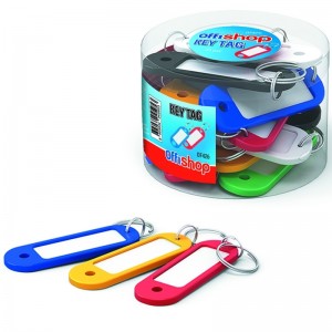 Breloc pentru chei, cu eticheta, 5x2,2 cm, 20 buc/set - OFFISHOP OF426 0
