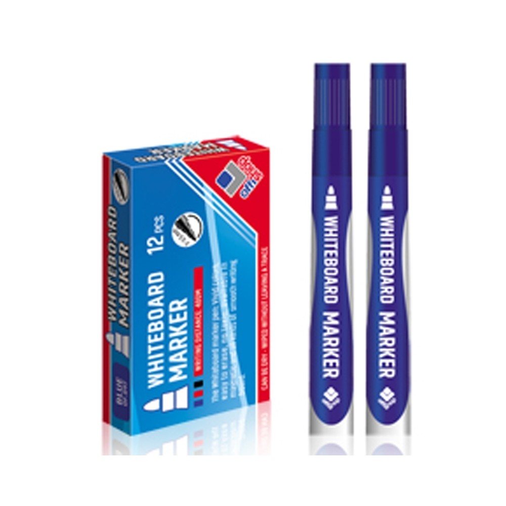 Marker whiteboard, albastru, 2-3,5 mm, 12 buc/set - OFFISHOP OF097 1.680672