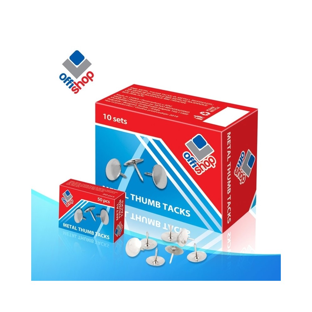 Pioneze metalice, 50 buc/set - OFFISHOP OF005 1.260504