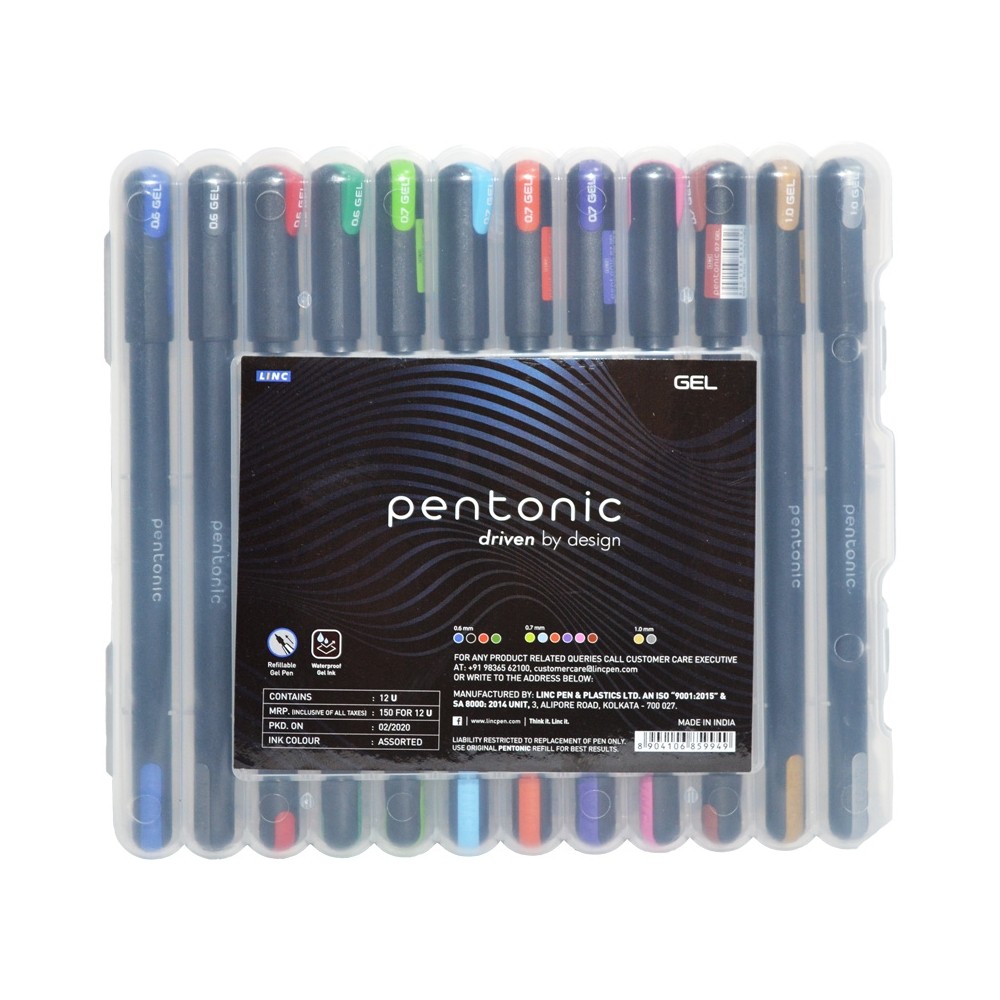 Pixuri cu gel Linc Pentonic, 12 culori/set 856SET – Linc 856SET 21.008403