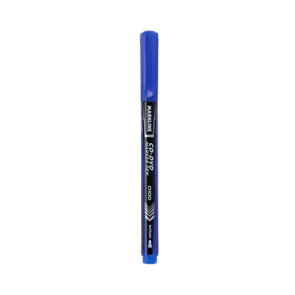 Marker CD/DVD Markline, albastru - LINC MD100BLU 1.680672