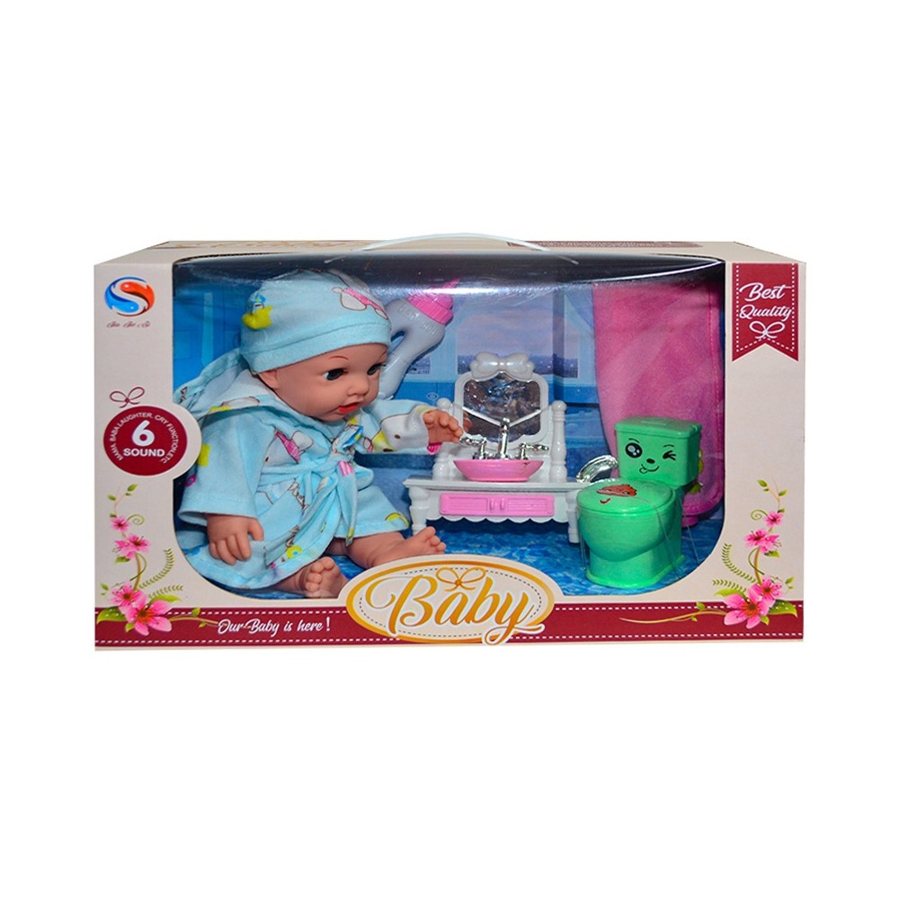 Bebelus cu sunete + mobilier toaleta, in cutie JJS-9816 121.848739