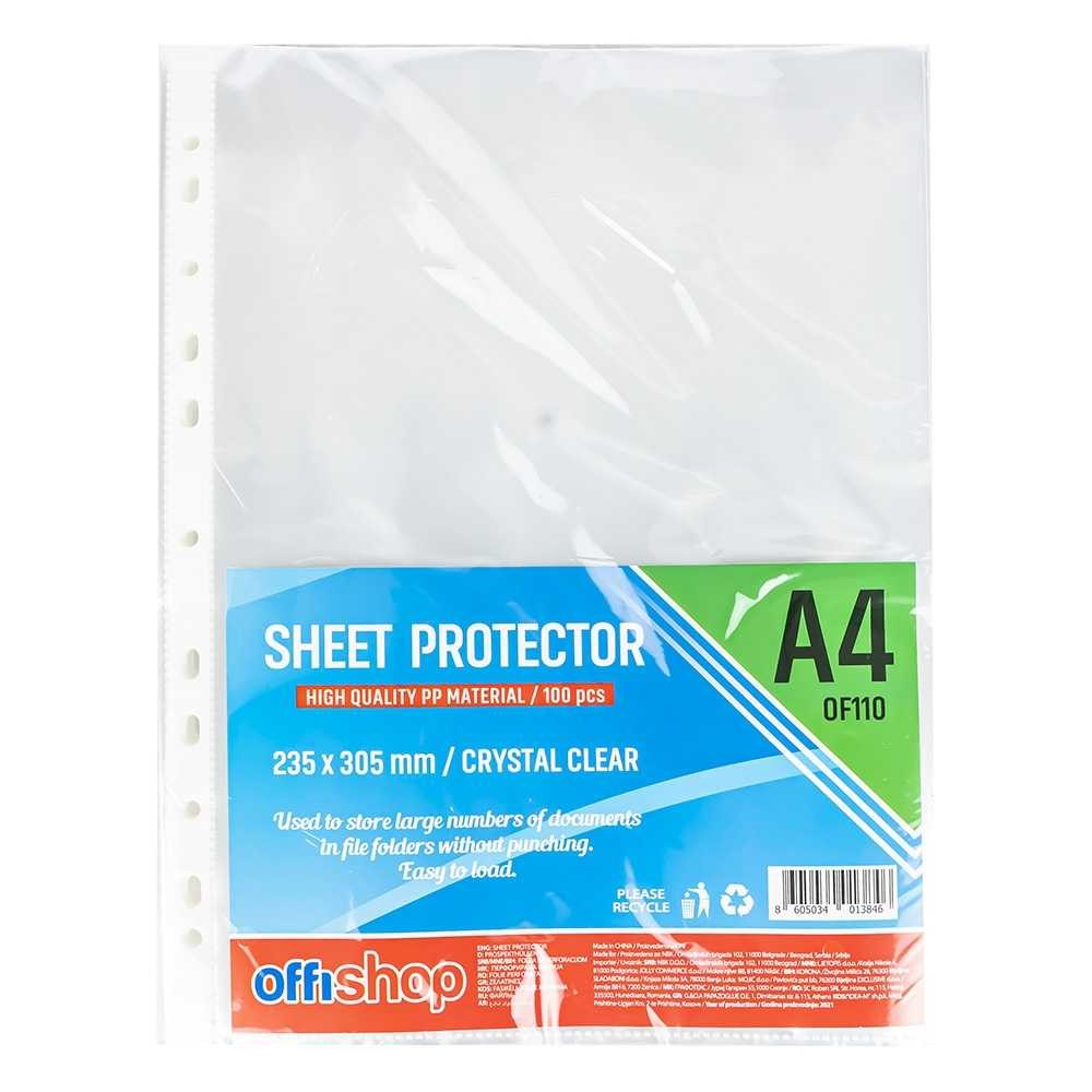 Folie protectie A4, Cristal, 60mic, 100 buc/set - OFFISHOP OF110 29.411765