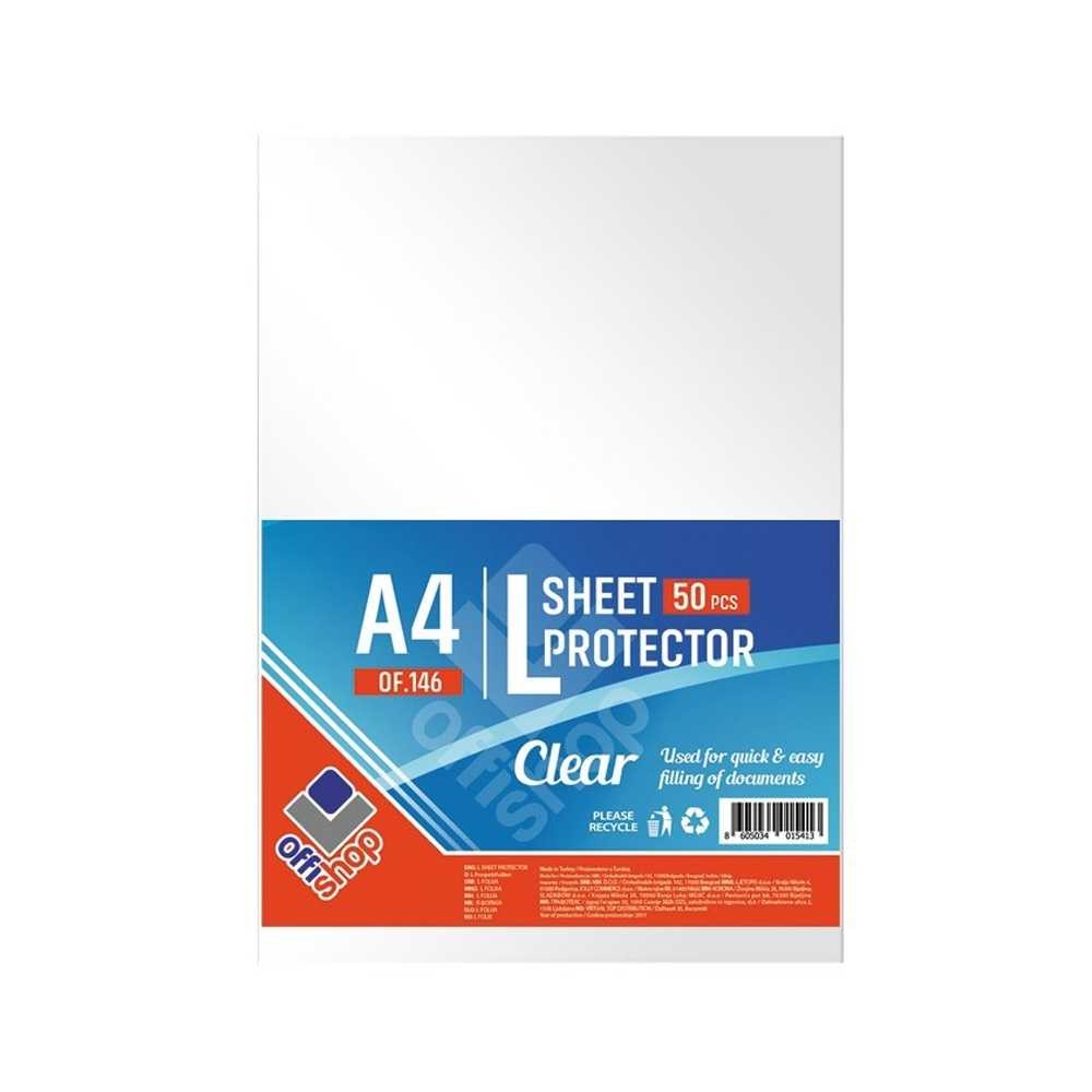 Folie protectie A4, tip L, 100 buc/set - OFFISHOP OF146 35.294118