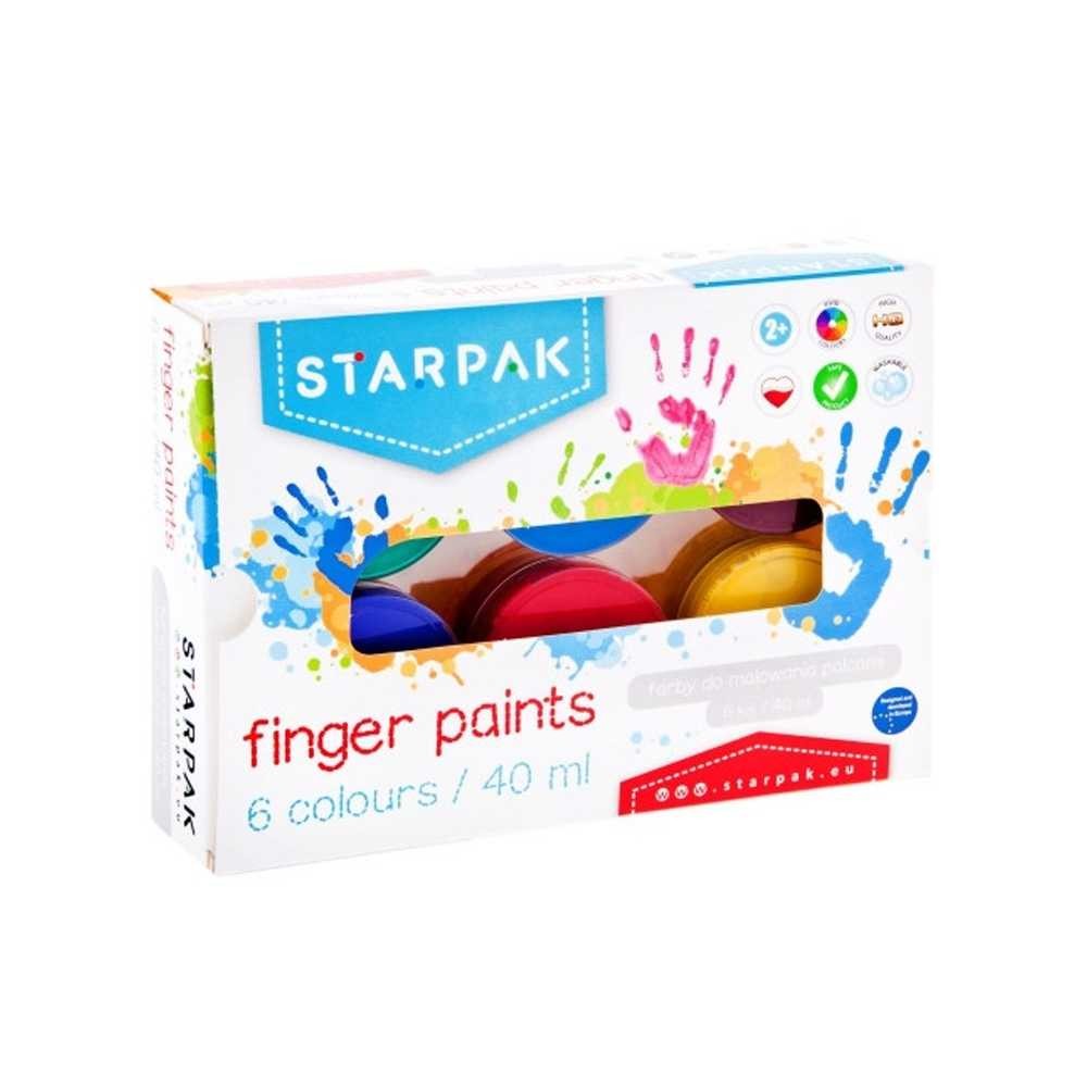 Finger Paints, 40ml, 6 culori/set - STARPAK 448008 25.210084