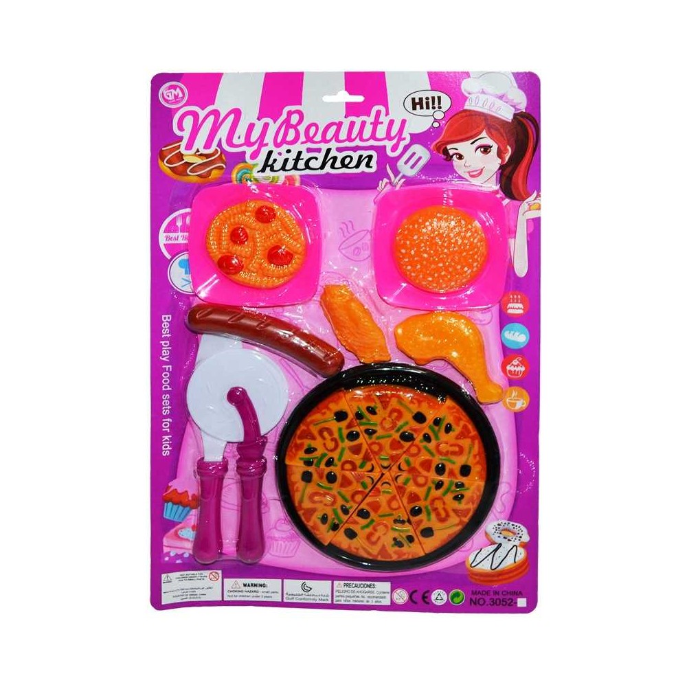 Pizza + accesorii, 1 set/blister 3052-4 12.184874