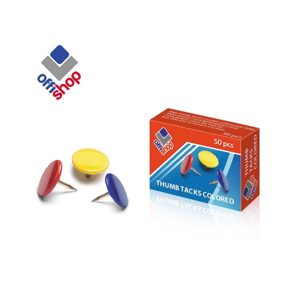 Pioneze color, 50buc/set - OFFISHOP OF125 2.10084