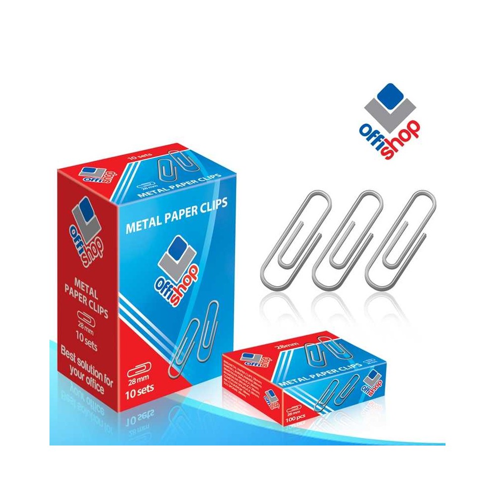 Agrafe birou metalice, 28mm, 100buc/cutie - OFFISHOP OF002 1.680672