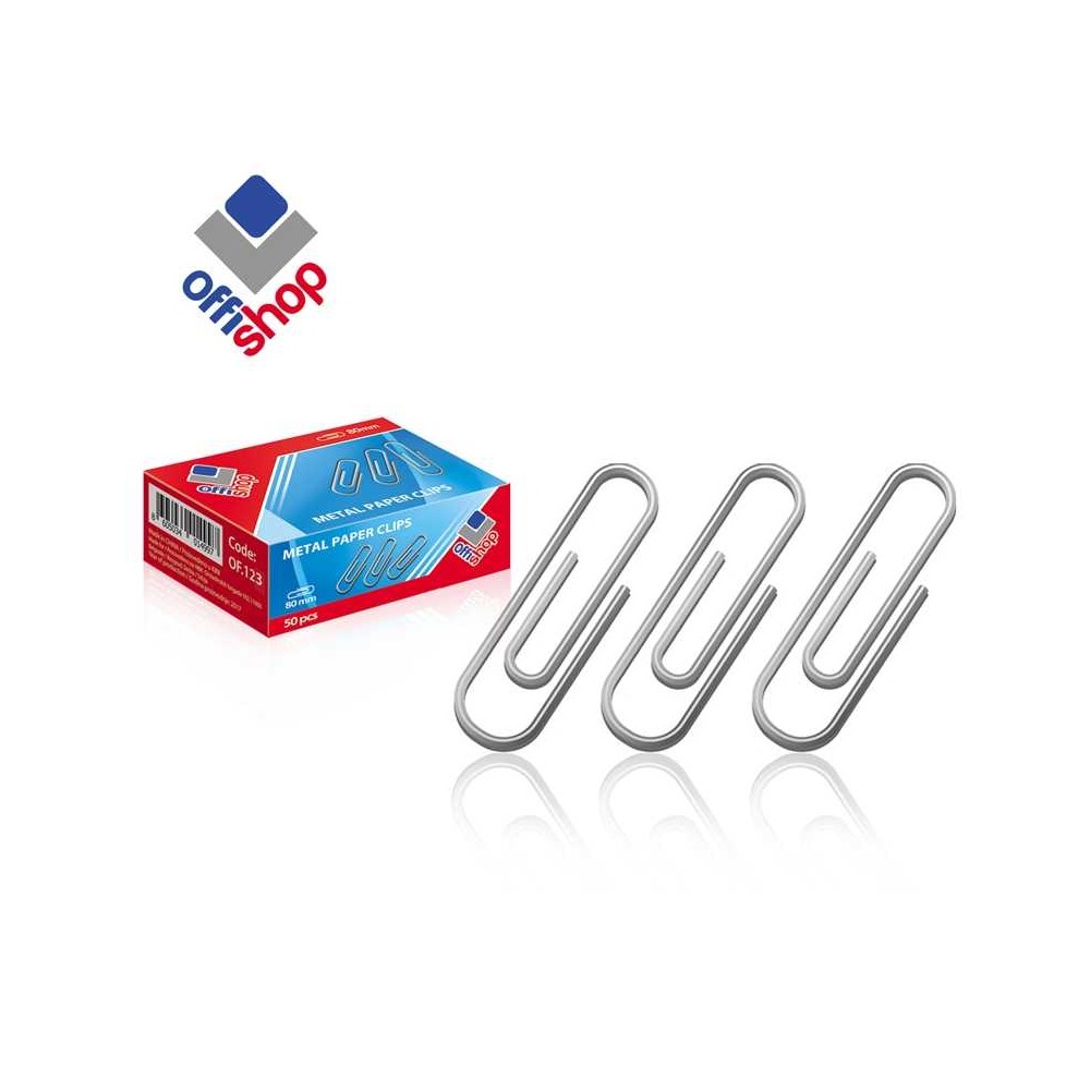Agrafe birou metalice, 50mm, 50buc/cutie - OFFISHOP OF122 2.521008