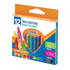 Creioane cerate, 12buc/set - S-COOL SC016 3.361345