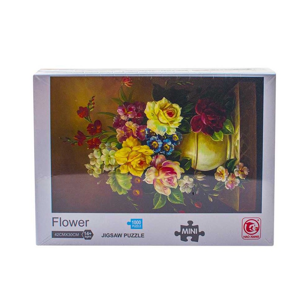 Puzzle carton mini, Vaza cu flori, 1000 piese 88320A 18.907563
