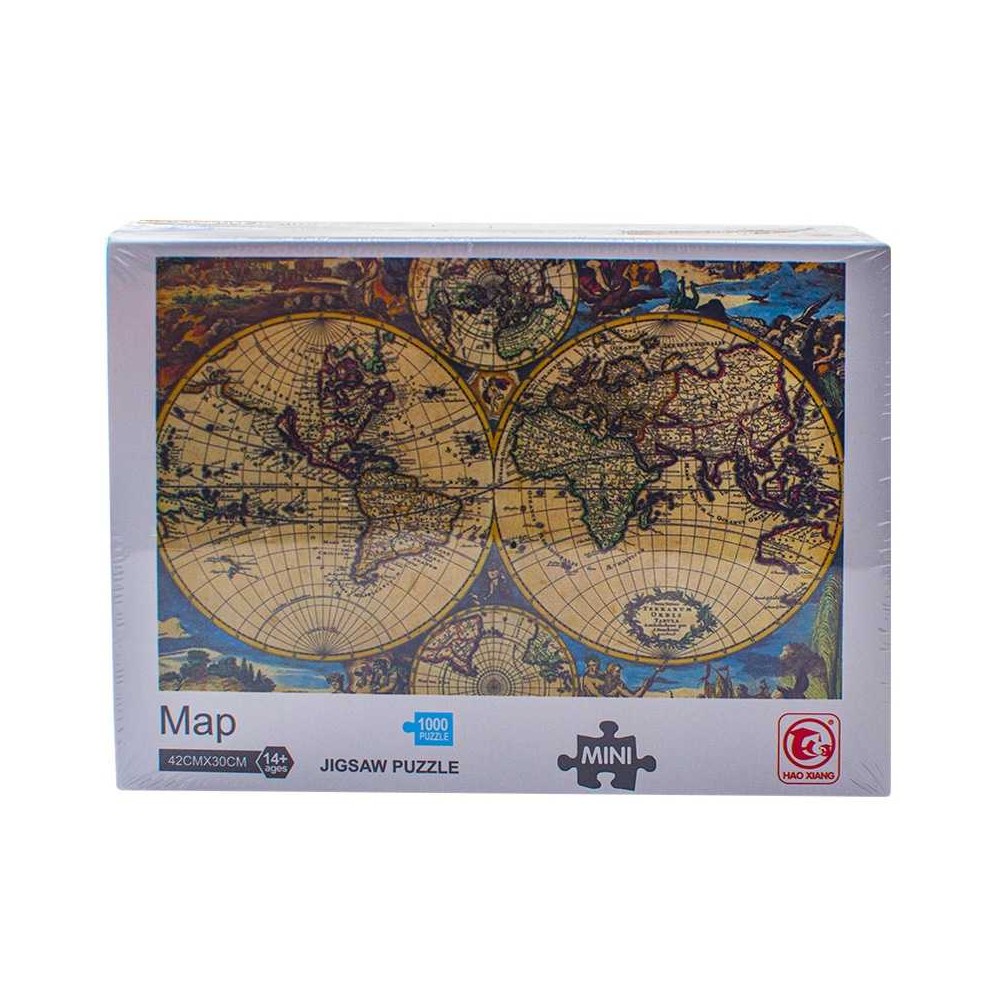 Puzzle carton mini, Harta, 1000 piese 88319A 18.907563