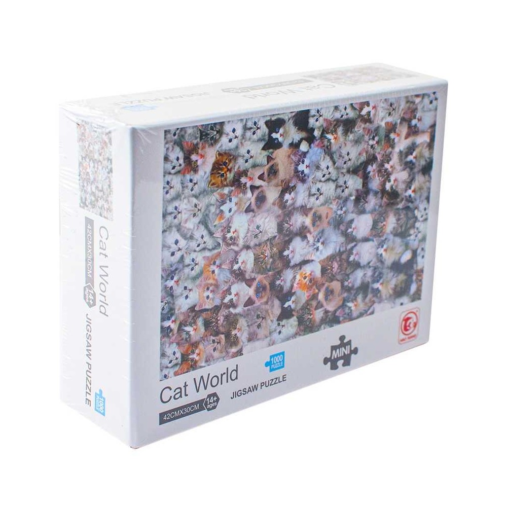Puzzle carton mini, Lumea pisicilor, 1000 piese 88318A 18.907563
