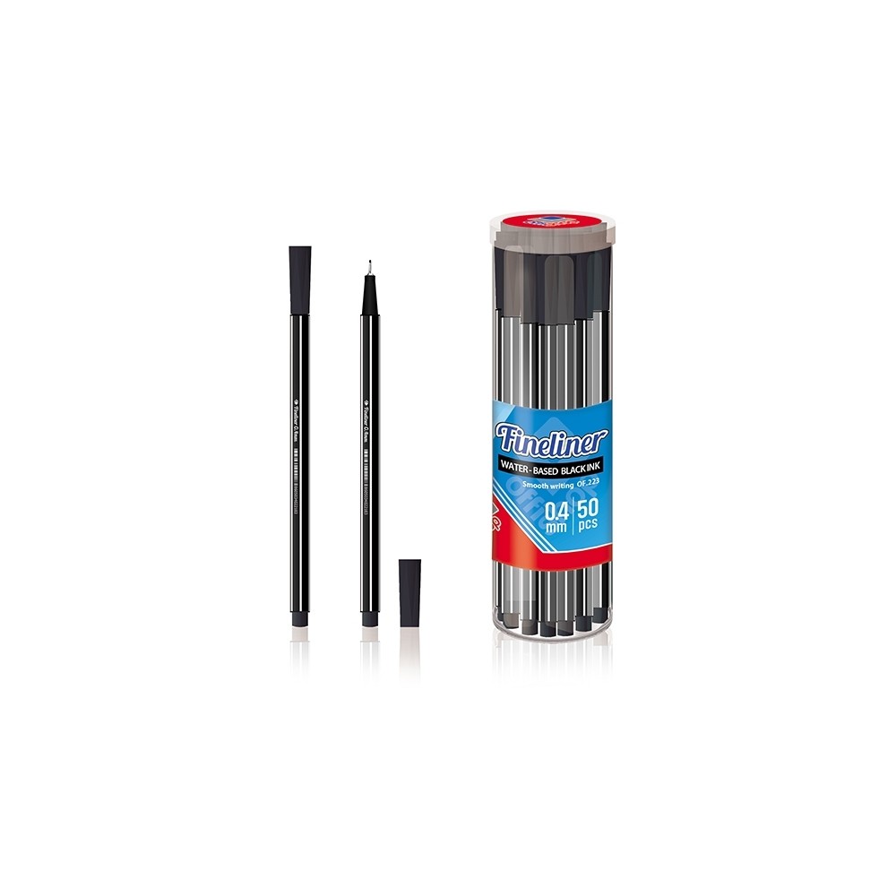 Fineliner negru, 0.4mm, 50buc/cutie - OFFISHOP OF223 1.260504