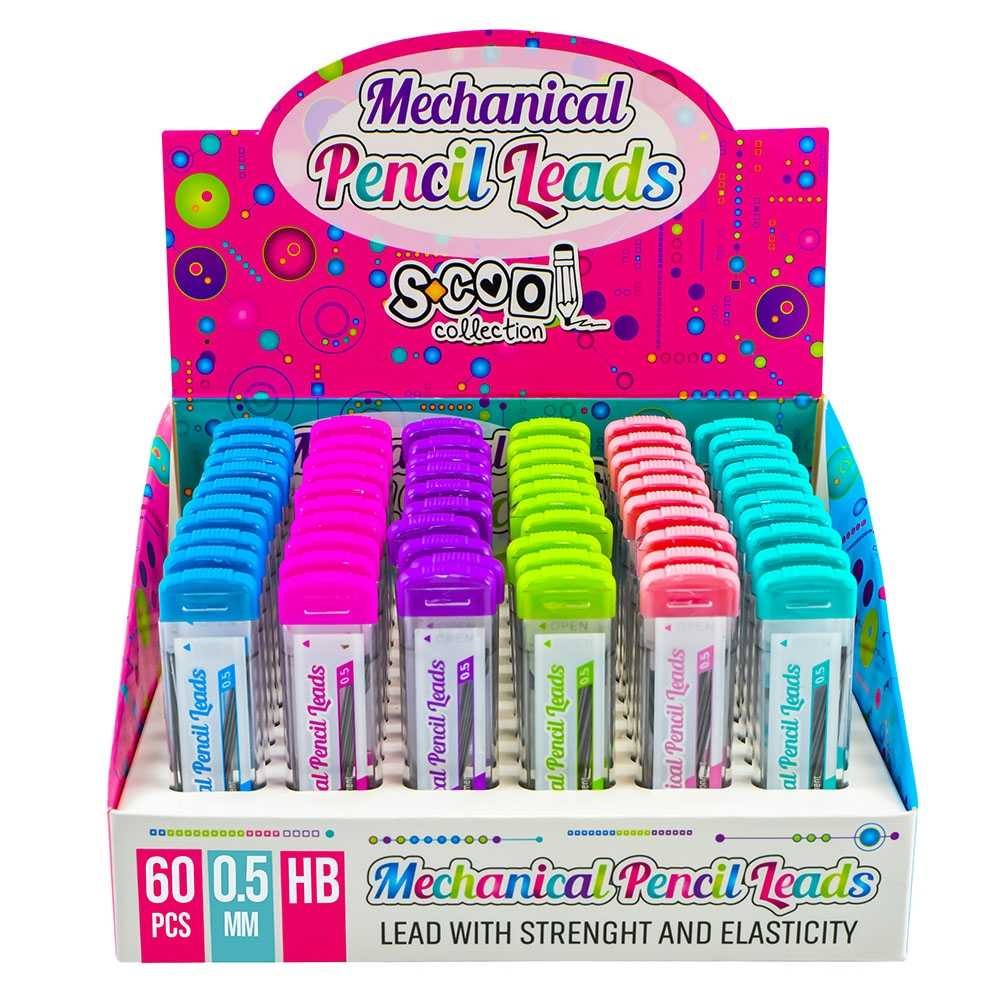 Mine creion mecanic 0.5mm, HB, 60 buc/cutie - S-COOL SC443 1.260504