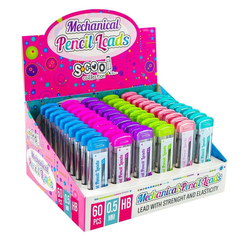 Mine creion mecanic 0.5mm, HB, 60 buc/cutie - S-COOL SC443 1.260504