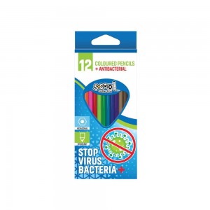 Creioane color, antibacteriale, 12 cul/set - S-COOL SC1283 8.823529