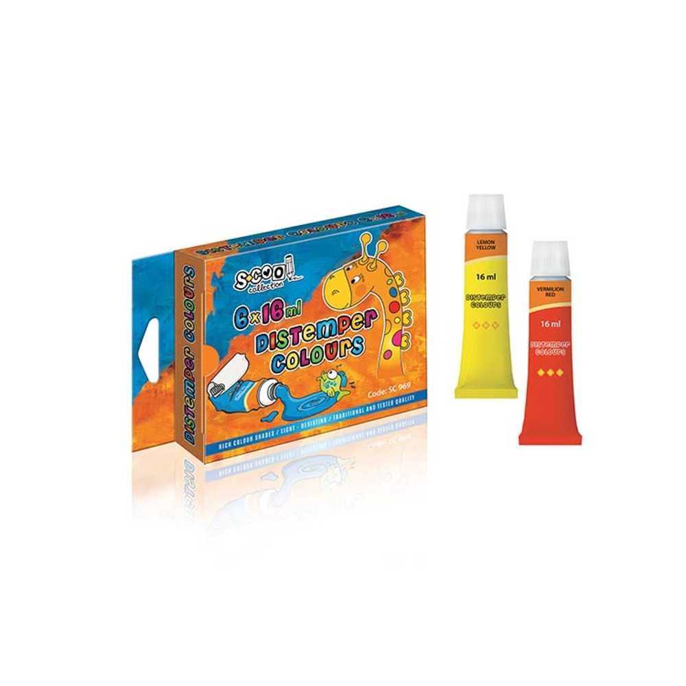 Tempera 16 ml, 6 culori/set - S-COOL SC969 12.605042