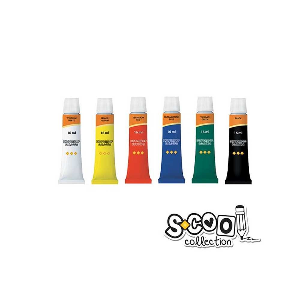 Tempera 16 ml, 6 culori/set - S-COOL SC969 12.605042