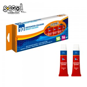 Tempera rosie, 16 ml, 10 culori/set - S-COOL SC300 21.008403